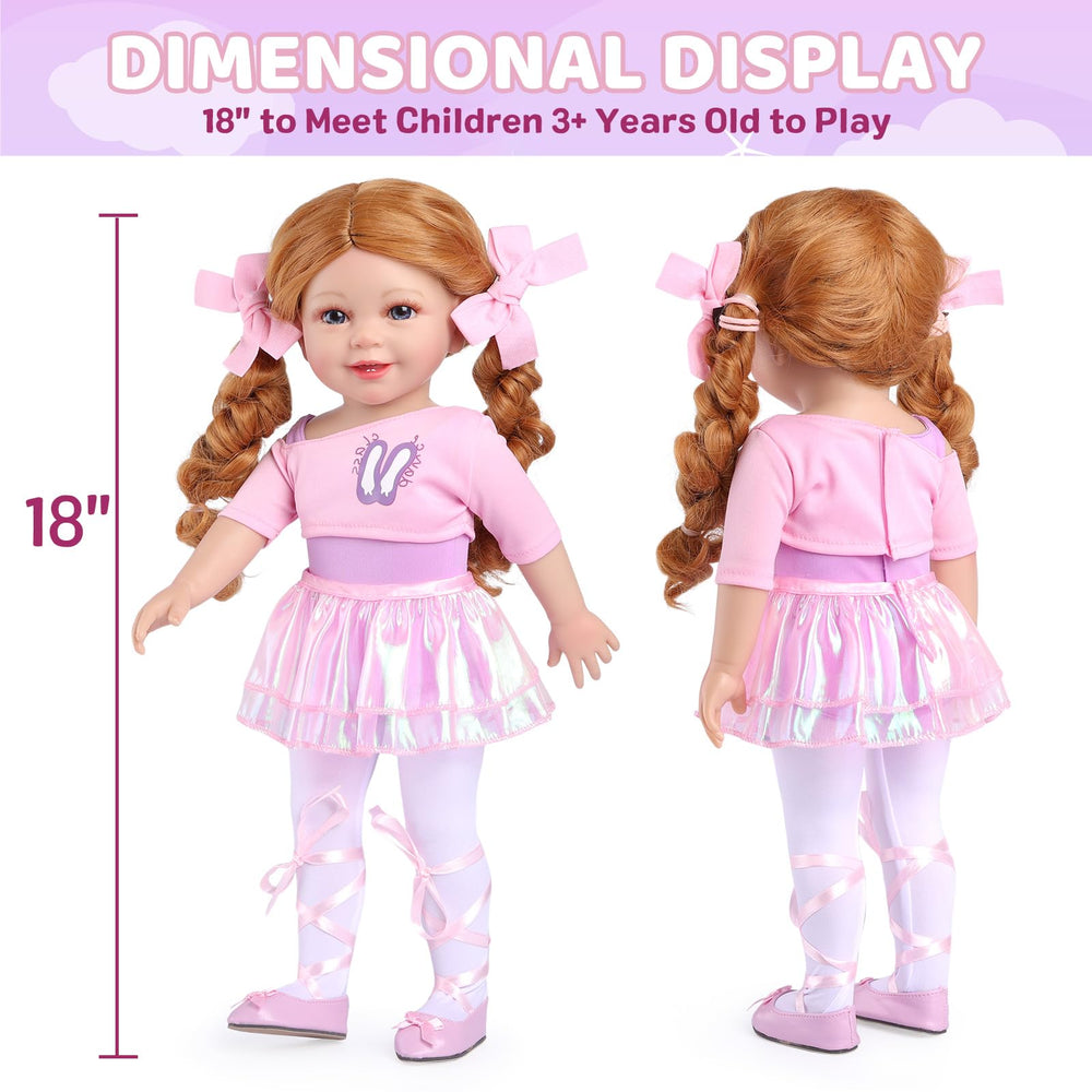 BABESIDE 18-inch doll accessories like tote and hair ties boost role play
