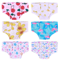 BABESIDE polka-dots doll diapers for 12-15 inch dolls, soft and easy to swap.