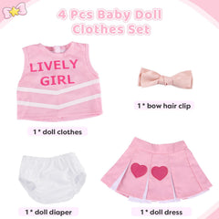 BABESIDE bow hair clip adds cute hair accents for a finished 17-22 inch doll look.