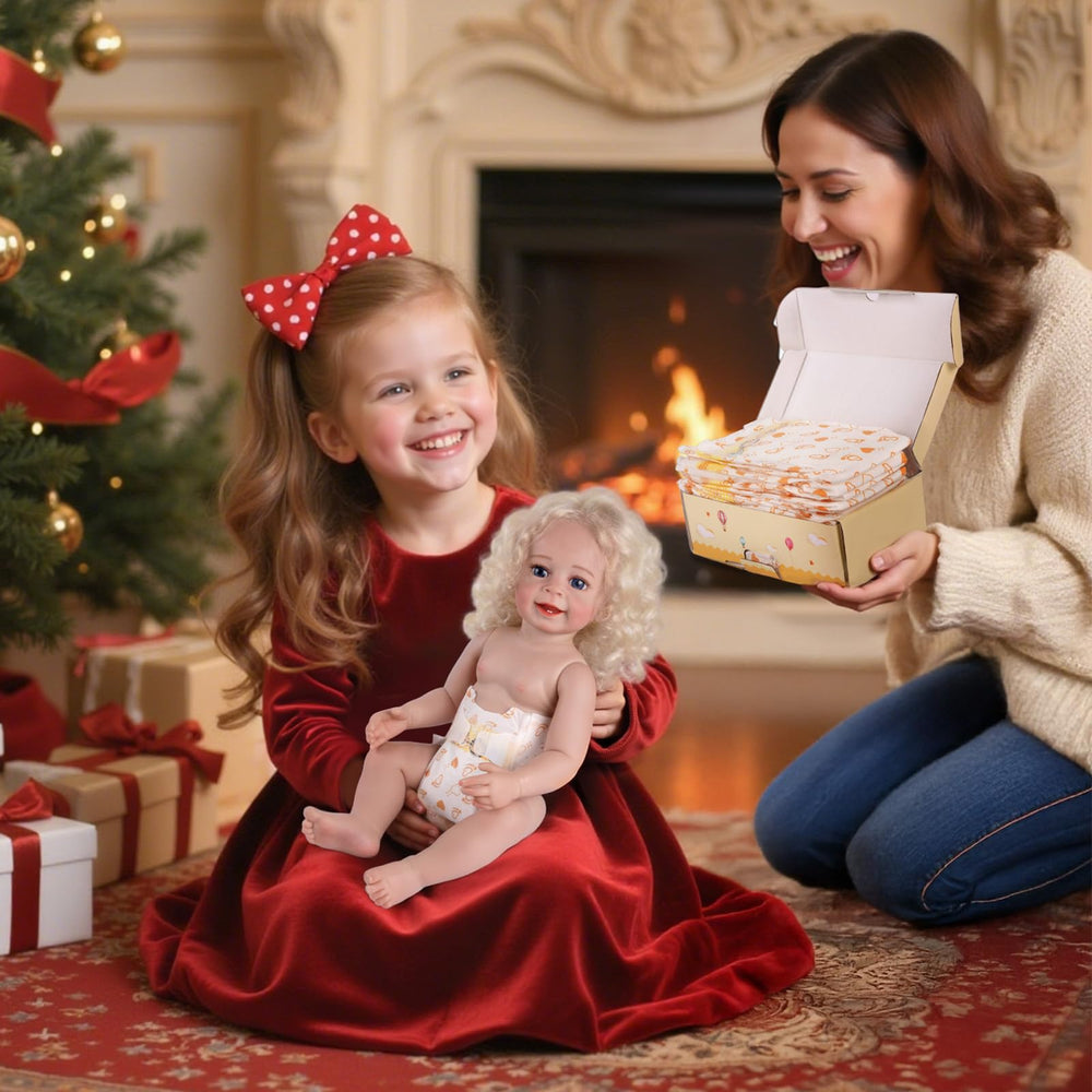 BABESIDE branding on diapers adds authentic accessory feel for pretend play.
