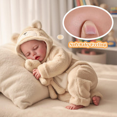 BABESIDE soft vinyl body feels cuddly for hugs and feeding play.