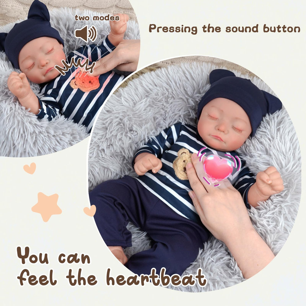 BABESIDE Kai face veins detail enhances lifelike appearance for gentle play.