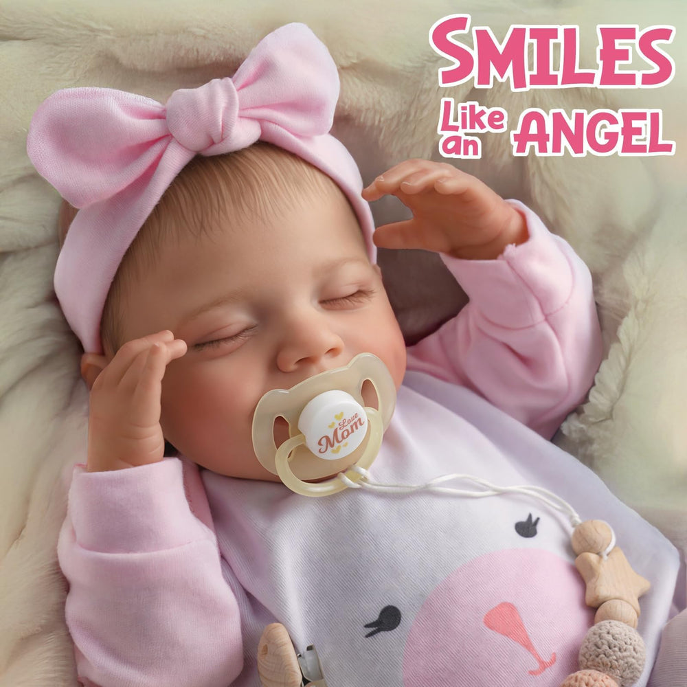 BABESIDE lifelike 20-inch doll with hand-painted hair, boosting realism during pretend play.