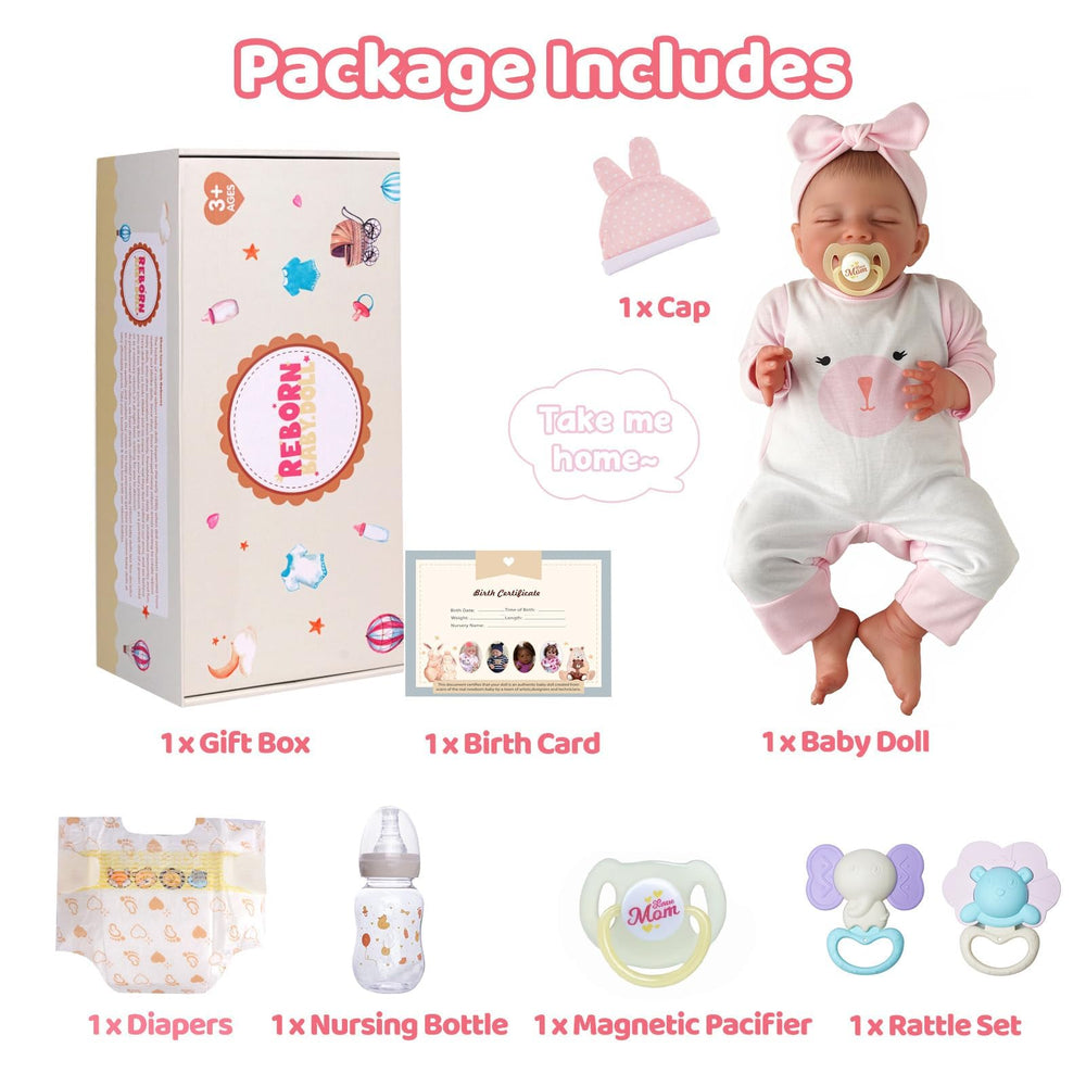 BABESIDE 20-inch doll fits newborn clothes and gear.