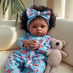 BABESIDE lifelike reborn black girl doll poseable limbs for interactive storytelling