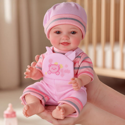BABESIDE Mia 12inch doll face with lifelike expression for pretend play