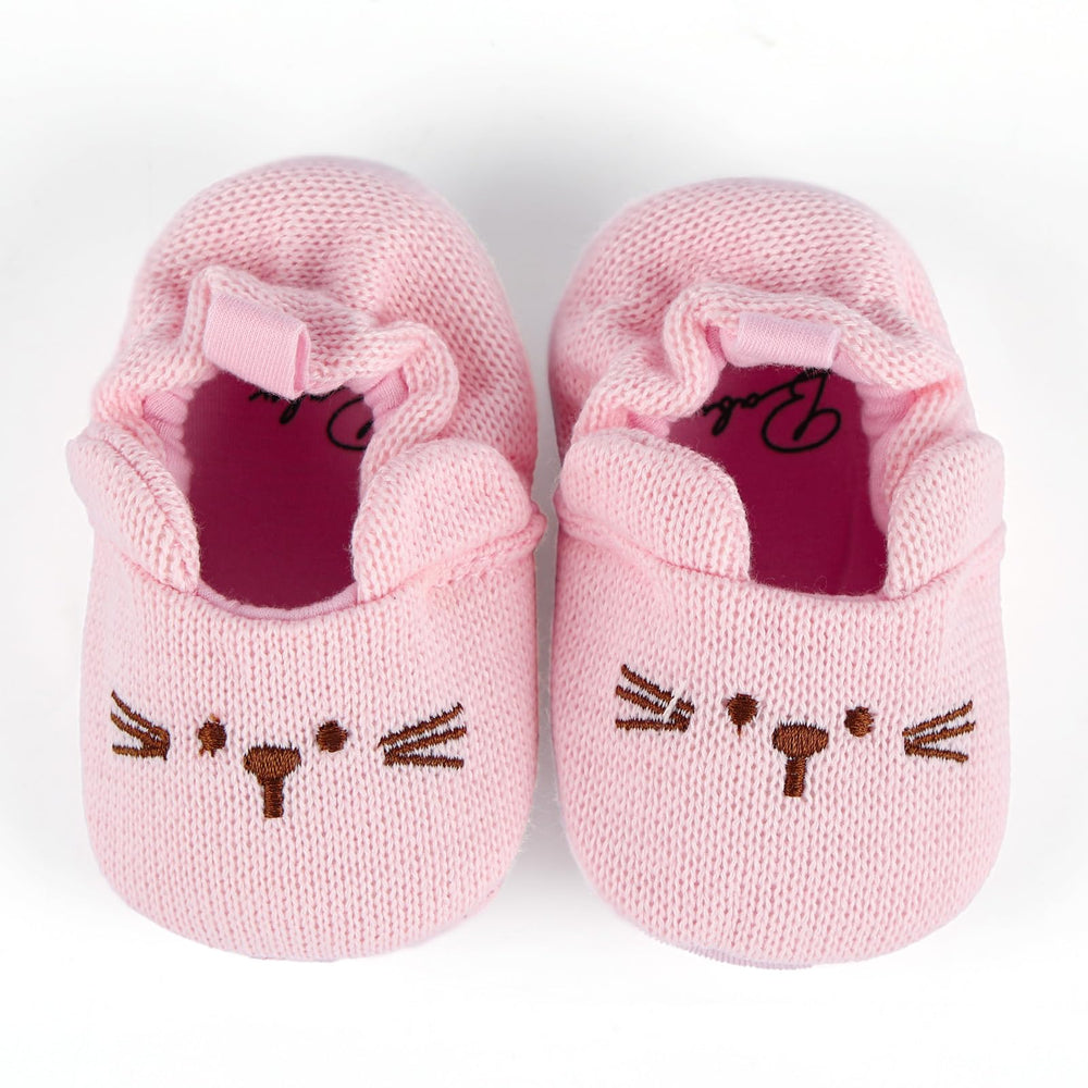 BABESIDE pink paw-pattern baby doll shoes for 20-26 inch dolls, perfect fit