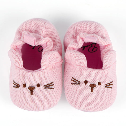 BABESIDE pink paw-pattern baby doll shoes for 20-26 inch dolls, perfect fit
