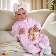 BABESIDE Reborn Doll with magnetic pacifier for authentic pretend feeding