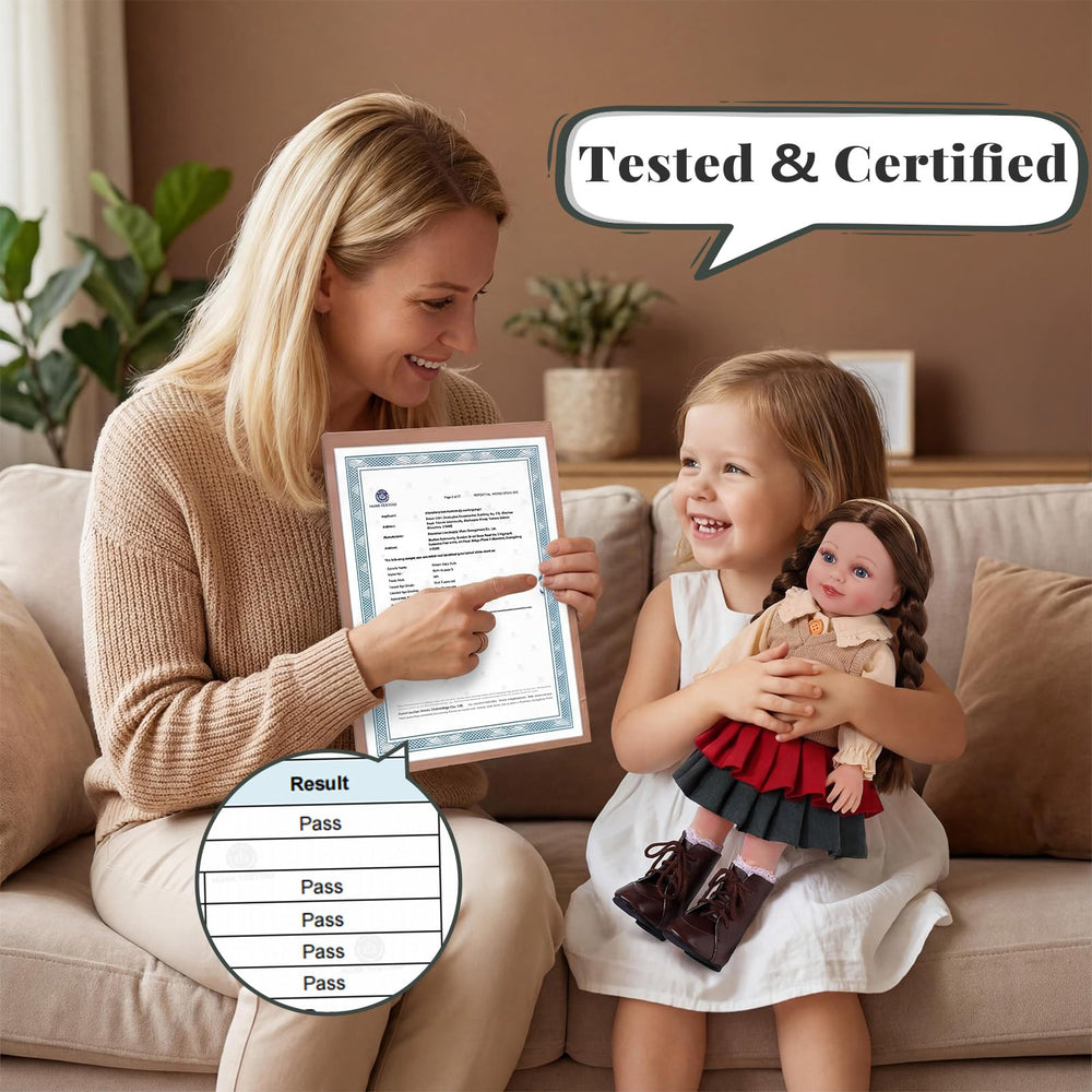 BABESIDE removable-outfit doll, easy dress-up play to boost fine motor skills