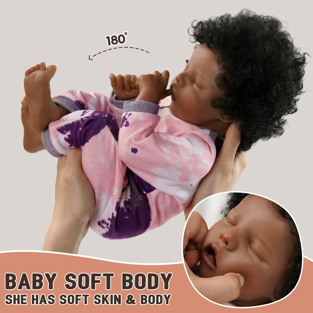 BABESIDE soft cloth body highlights cuddly feel and realistic posing for playtime