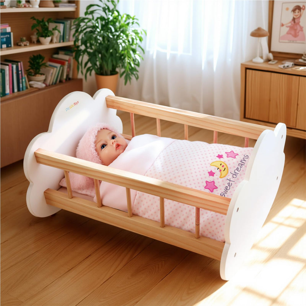 BABESIDE durable, machine-washable bedding for easy cleanup after play.