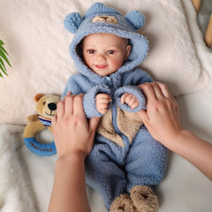 BABESIDE soft vinyl skin with cloth body for cuddling and comfort