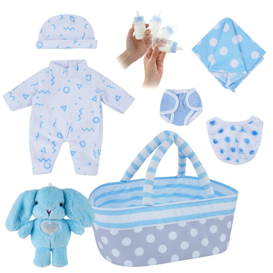 BABESIDE star-pattern doll clothes set for 8-12 inch dolls, ready for imaginative play