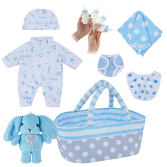 BABESIDE star-pattern doll clothes set for 8-12 inch dolls, ready for imaginative play