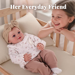 BABESIDE Tess smiling doll brightens pretend play with cheerful expression
