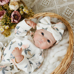 Babeviimt Reborn Doll face detail highlights lifelike veins and delicate painting for realistic expression.