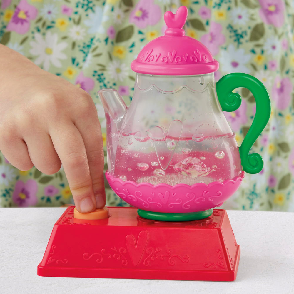 Baby Alive bubbly-tea-pot bubbling for pretend tea time.