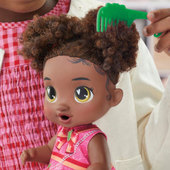 Baby Alive diaper included for pretend diaper changes.
