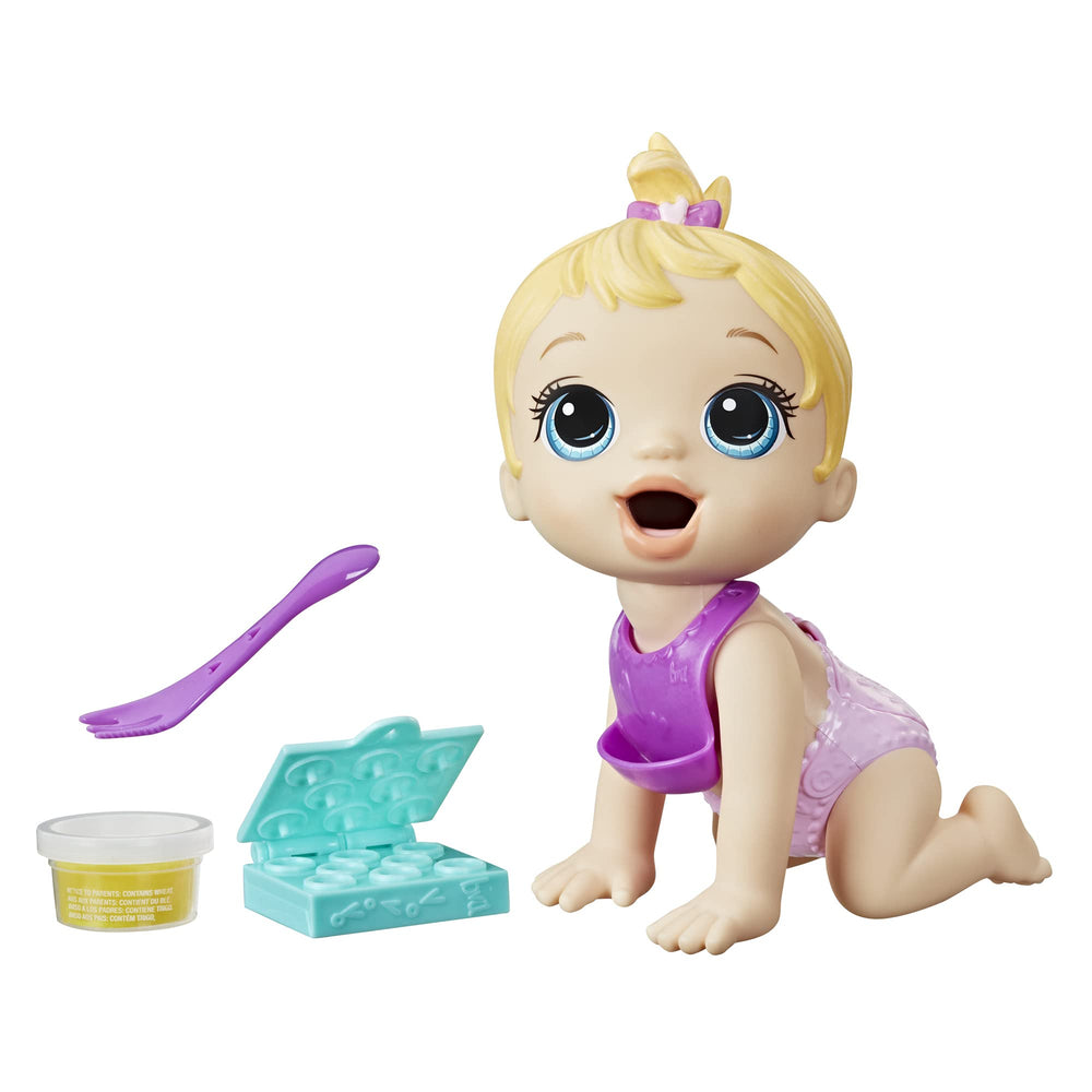 Baby Alive Lil Snacks doll eats pretend food for interactive snack-time play