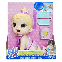 Baby Alive Lil Snacks doll poops after eating for realistic storytelling