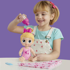 Baby Alive Harper bubble bottle demonstrating moving bubbles during pretend play.