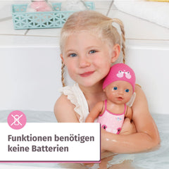 Baby Born My First Swim Girl 30 cm waterproof body enables safe water play.