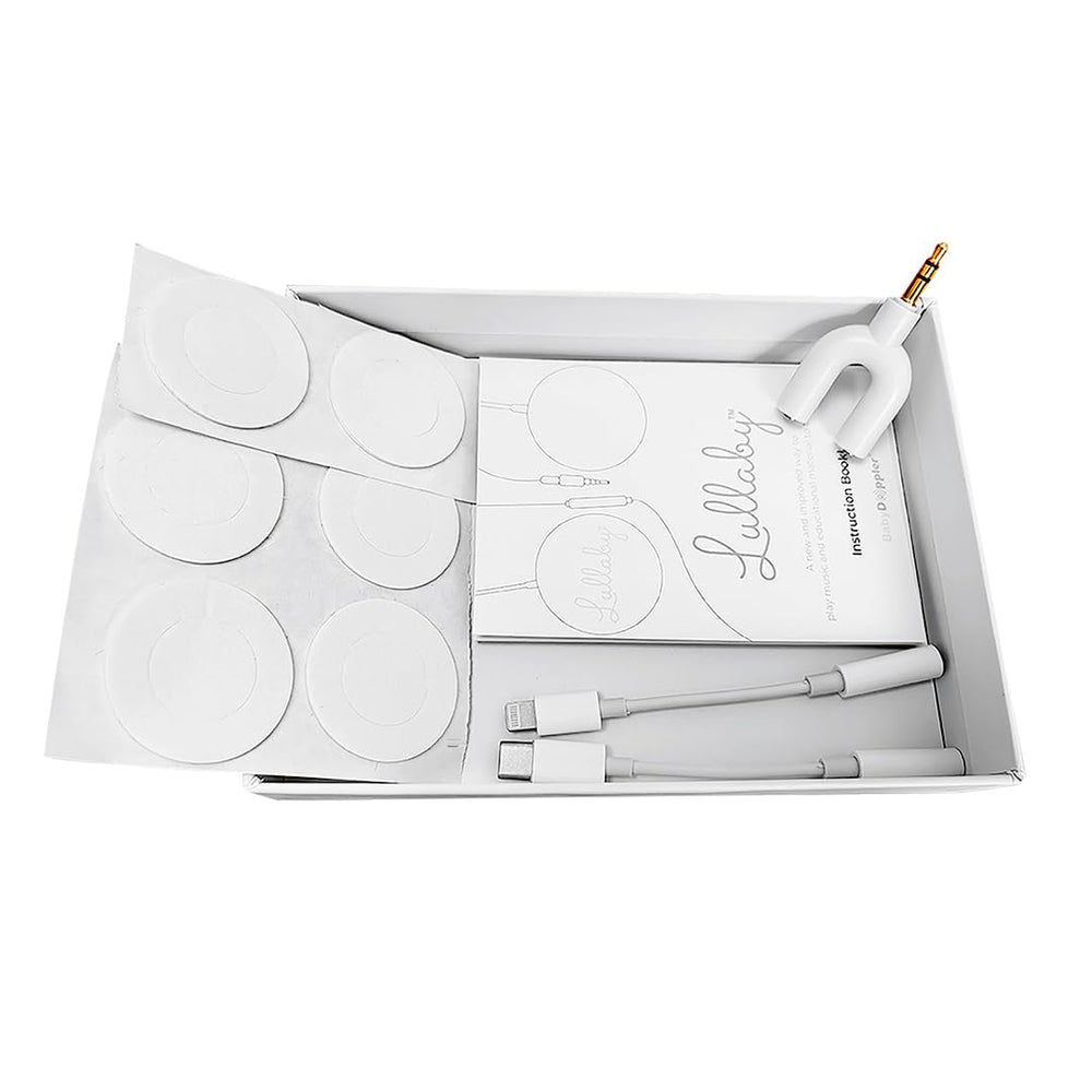 Baby Doppler Lullaby belly speaker compact design fits into daily routine.