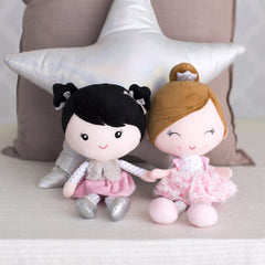 Baby Starters Annette doll satin-lined skirt detail for tactile stimulation