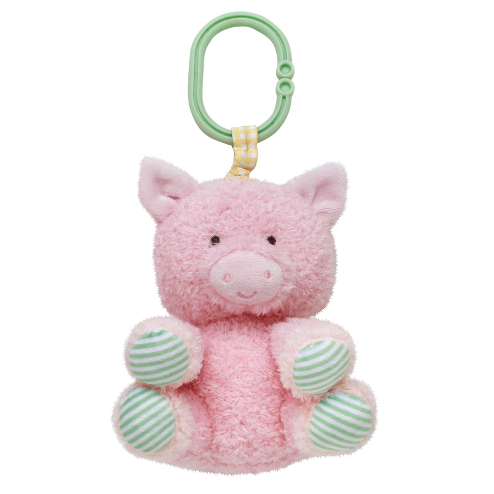Baby Starters Pig Chime Toy delivers gentle chimes to soothe and engage babies.