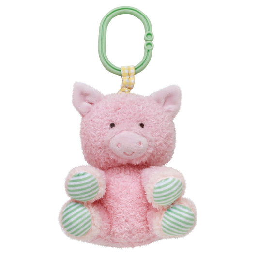 Baby Starters Pig Chime Toy delivers gentle chimes to soothe and engage babies.