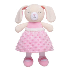 Baby Starters Sweet Ella plush bunny with satin-lined skirt offers cozy comfort.