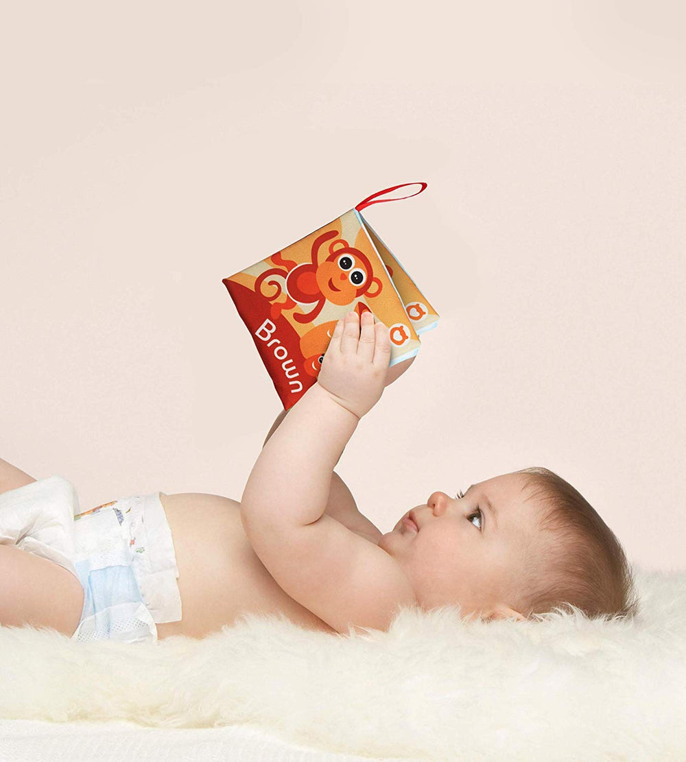 BabyBibi monkey cloth book supporting imaginative play and exploration