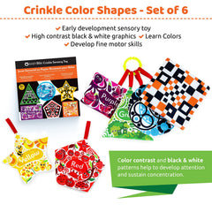 BabyBibi textured crinkle toy closeup for tactile exploration