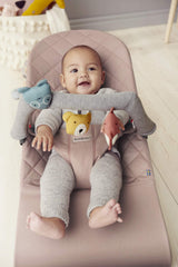BabyBjörn Soft Friends bell provides gentle auditory cues during bouncer movement