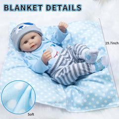 Babyfere blue dog pants, soft cotton for daily play