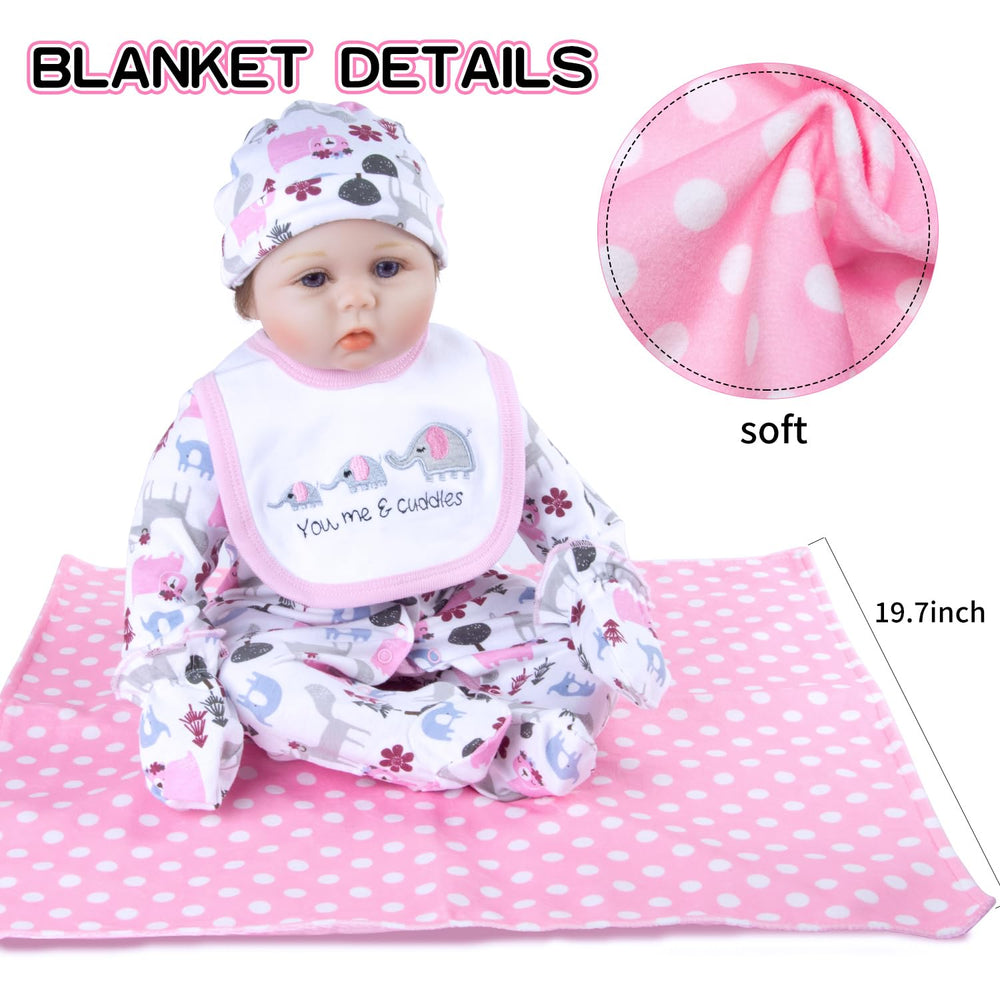 Babyfere doll bib helps keep clothing clean during pretend feeding.