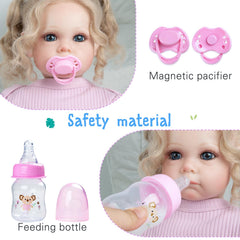 Babyfere doll mittens and hat prevent scratches and keep warmth during play.