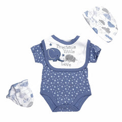 Babyfere elephant short bodysuit for quick changes and playful moments