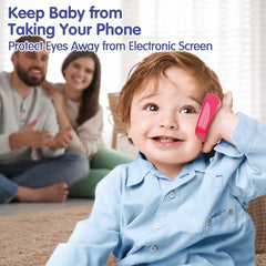 BABYFUNY toddler playing with phone to develop motor skills and exploration.