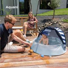 Babymoov Aquani marine dome provides UPF 50+ sun protection.