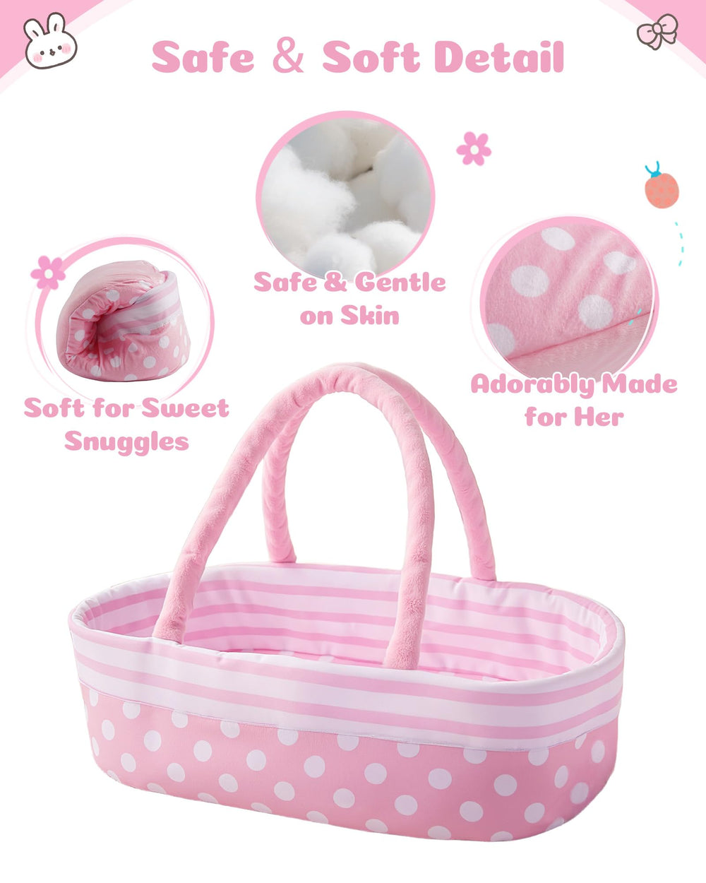 BABESIDE plush toy adds a cuddly companion to doll routines.