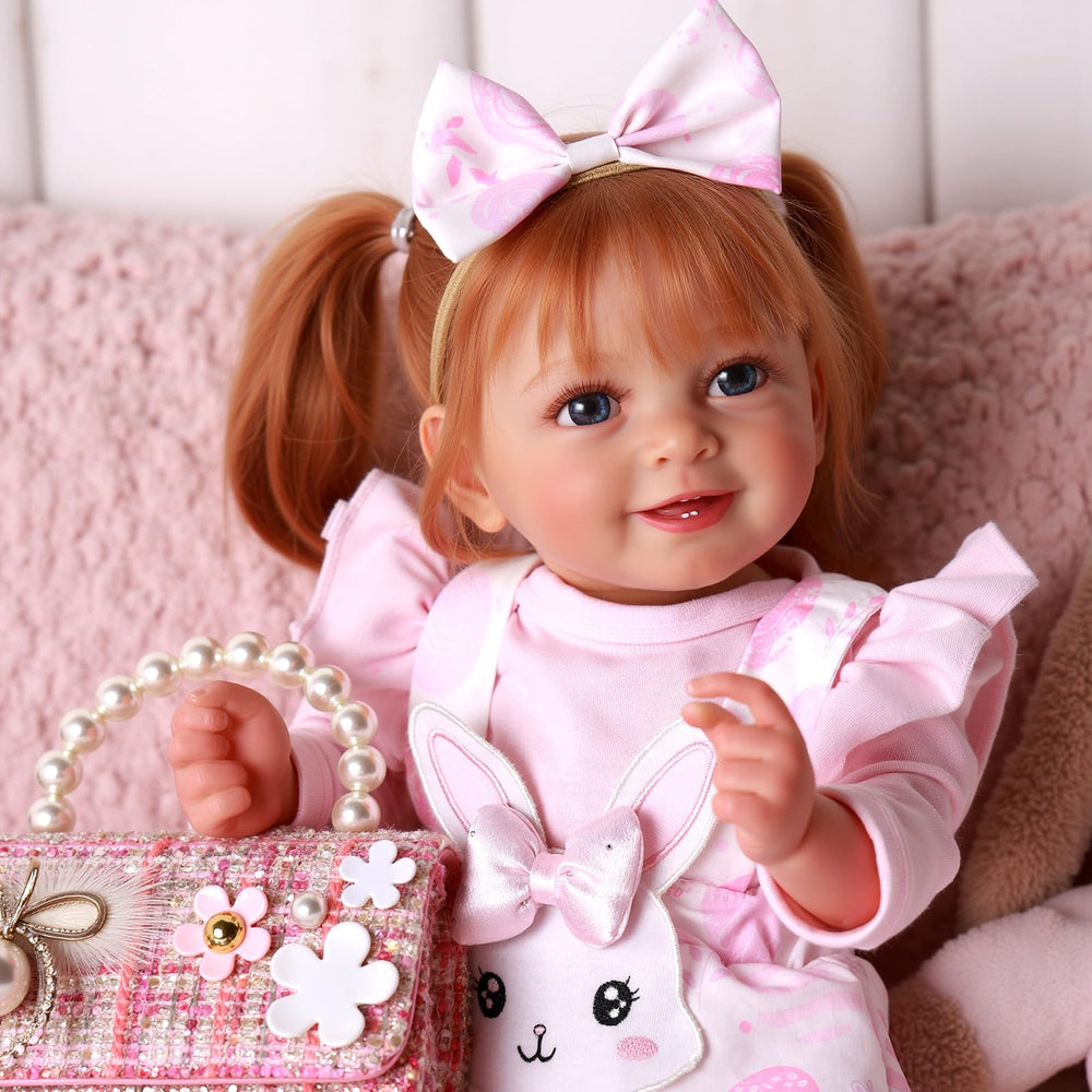 Doll with feeding accessories demonstrates interactive pretend play possibilities