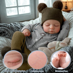 BABESIDE hand-painted hair detail enhances realism for pretend care
