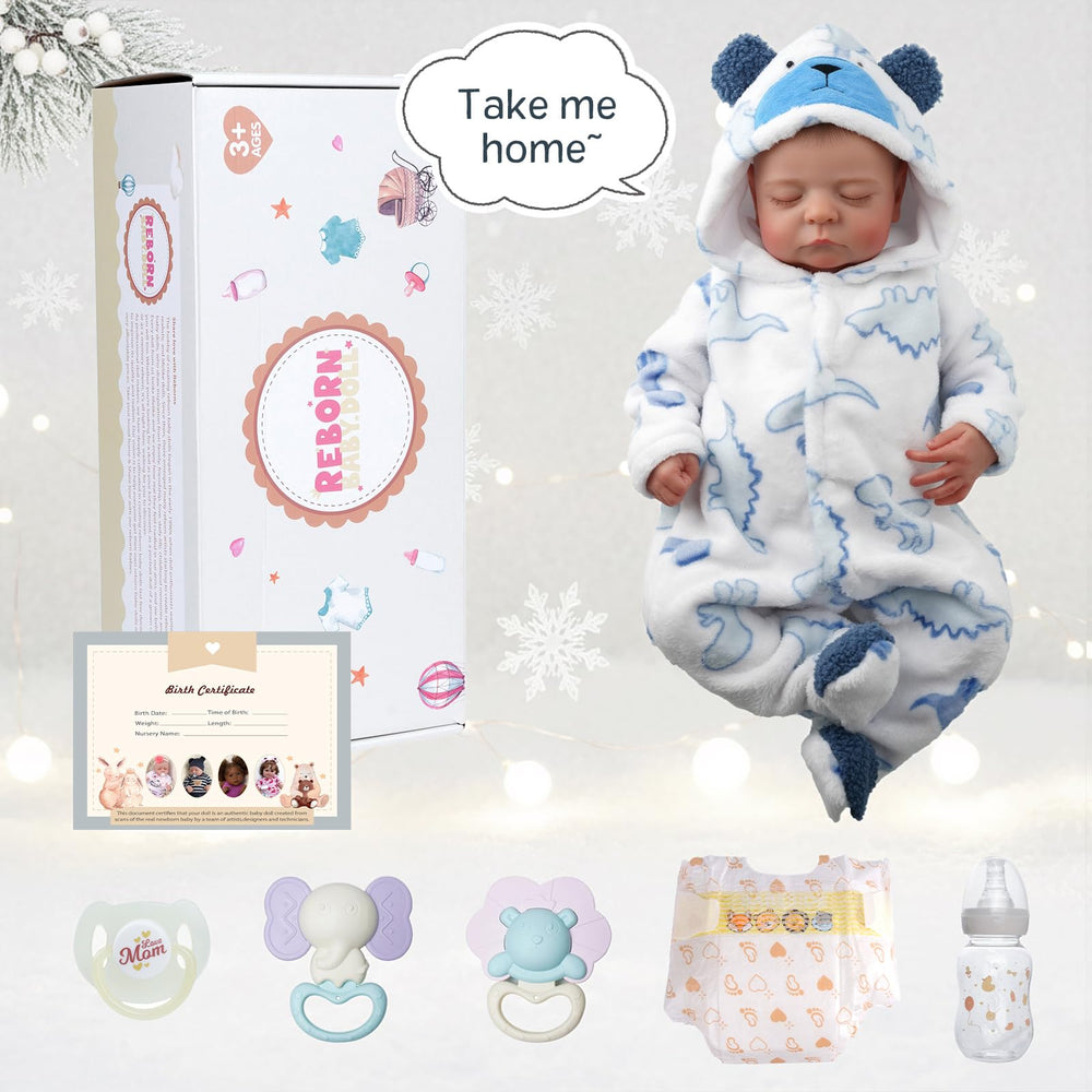 BABESIDE Reborn Baby Doll Boy 20-inch easy care with soft cloth body.