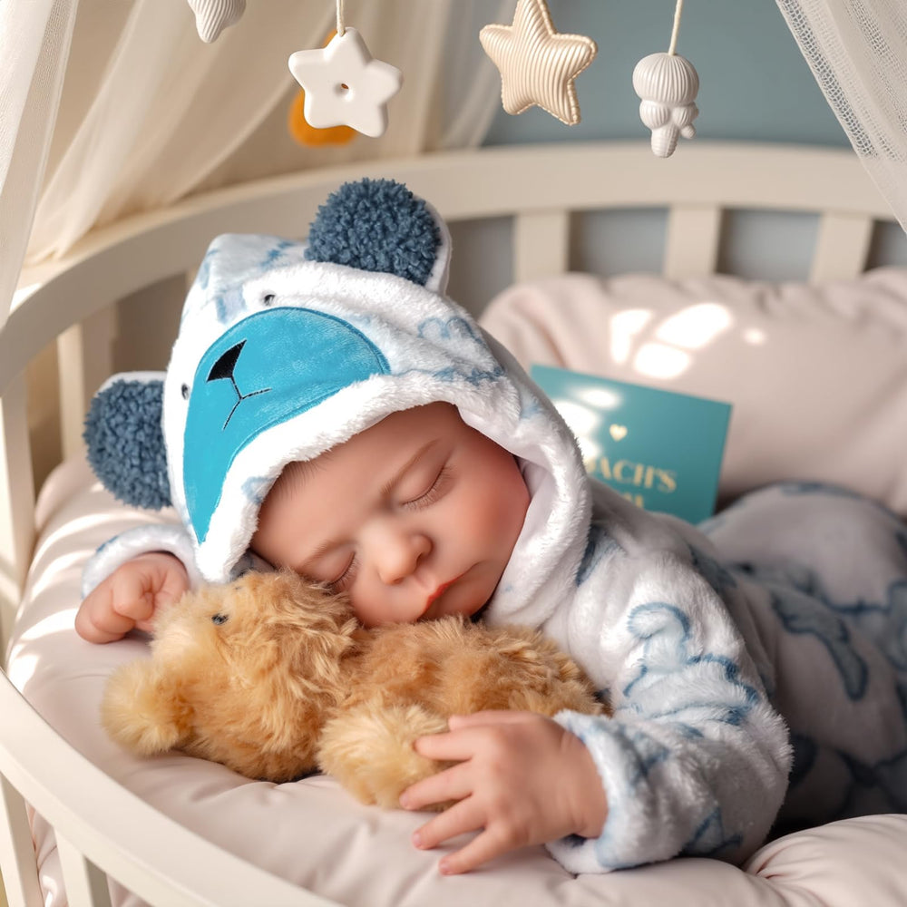 BABESIDE Reborn Baby Doll Boy 20-inch poseable joints for interactive posing.