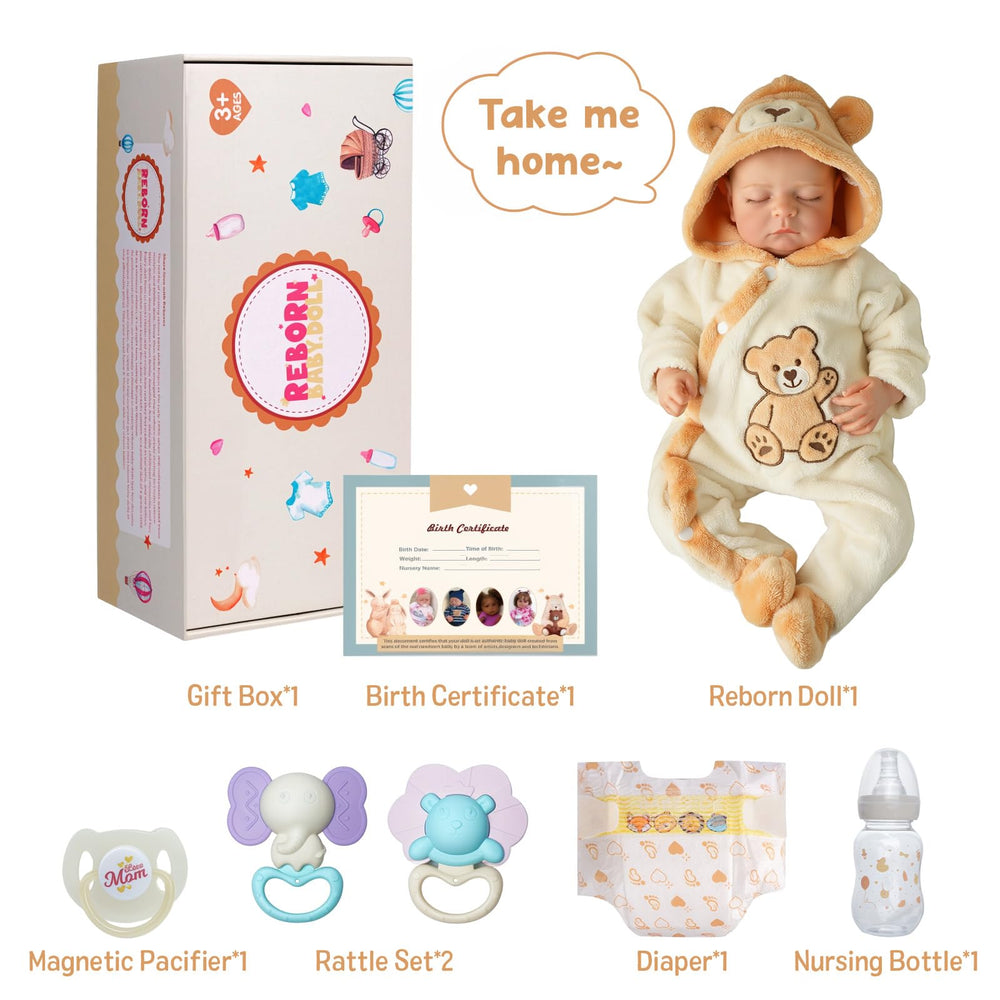 BABESIDE Reborn doll birth certificate and clothes set enhance gift presentation.
