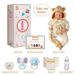 BABESIDE Reborn doll birth certificate and clothes set enhance gift presentation.