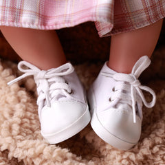 BABESIDE Reborn Doll Shoes with lace design for secure fit