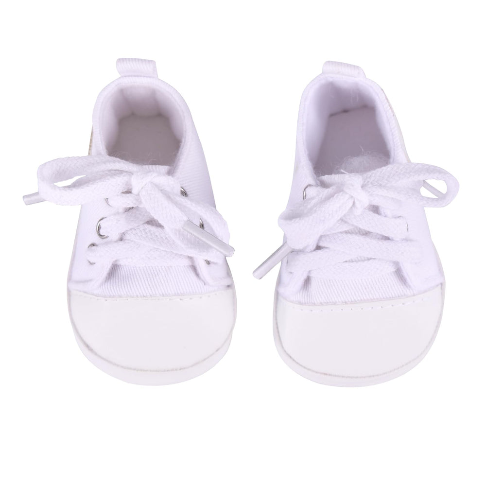 BABESIDE Reborn Doll Shoes illustrating easy on and off with lace closure